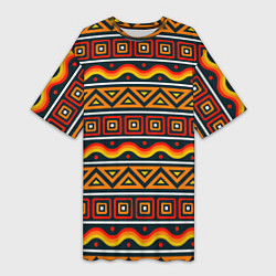Женская длинная футболка Pattern of africa