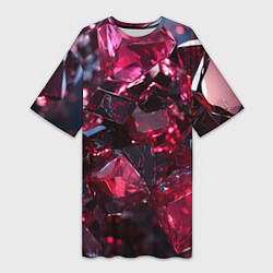 Женская длинная футболка Плиты в стиле абстракционизм