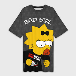 Женская длинная футболка Bad girl Мэгги
