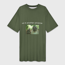 Футболка женская длинная Us in another universe, цвет: 3D-принт