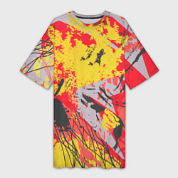 Женская длинная футболка Abstractionism pattern