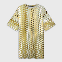 Женская длинная футболка Золотистый волнистый