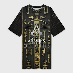 Женская длинная футболка Assassins истоки иероглифы