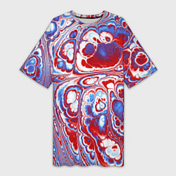 Женская длинная футболка Абстрактный разноцветный паттерн
