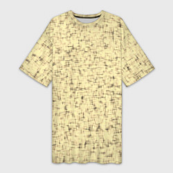 Женская длинная футболка Текстура грубая ткань бледно-жёлтый