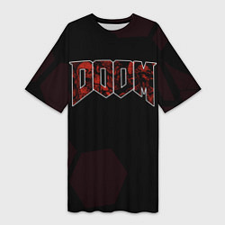 Футболка женская длинная Doom mick gordon, цвет: 3D-принт