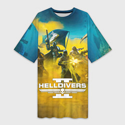 Женская длинная футболка Helldivers 2: Confrontation