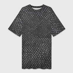 Женская длинная футболка Текстура змеиная кожа
