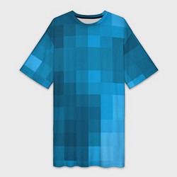 Женская длинная футболка Minecraft water cubes