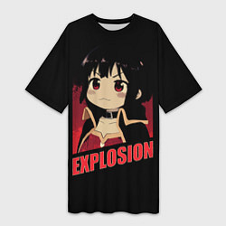 Футболка женская длинная Megumin Explosion, цвет: 3D-принт