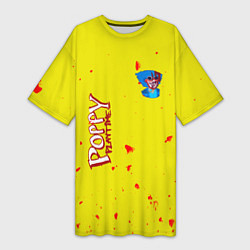 Женская длинная футболка Poppy Playtime Хагги Вагги монстр