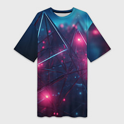 Женская длинная футболка Конструкция с ярким свечением