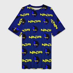 Женская длинная футболка Ninja fortnite games