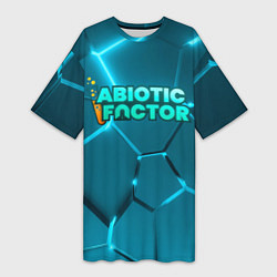 Женская длинная футболка Abiotic Factor logo neon