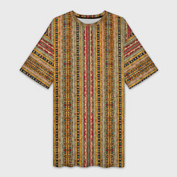 Женская длинная футболка Африканские линии