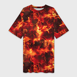 Женская длинная футболка Огненный элементаль