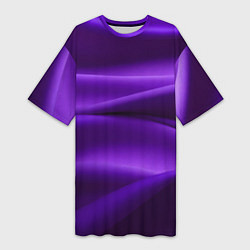 Футболка женская длинная Фиолетовый шелк, цвет: 3D-принт
