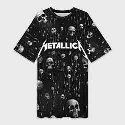 Женская длинная футболка Metallica - rock
