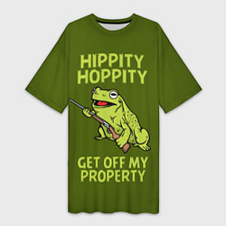 Женская длинная футболка Убирайся с моей территории