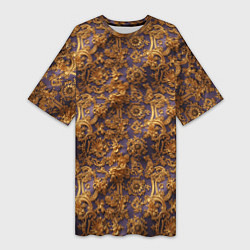 Женская длинная футболка Классические узоры в лакшери паттерне