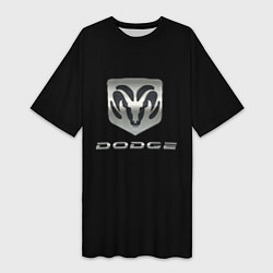 Женская длинная футболка Dodge logo
