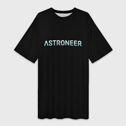 Футболка женская длинная Astroneer logo, цвет: 3D-принт