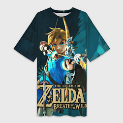 Футболка женская длинная Zelda - Link, цвет: 3D-принт