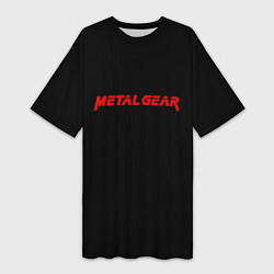 Футболка женская длинная Metal gear red logo, цвет: 3D-принт