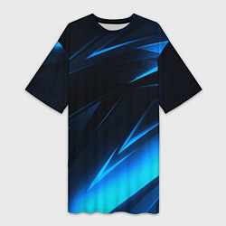 Женская длинная футболка Грани неоновые текстура