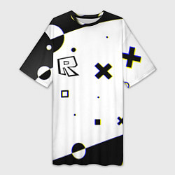 Женская длинная футболка Roblox pattern game
