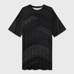 Женская длинная футболка Геометрия полосы текстура