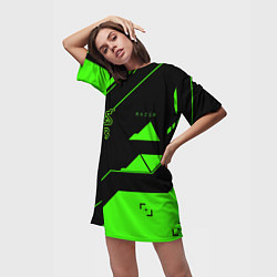 Футболка женская длинная Razer geometry game, цвет: 3D-принт — фото 2