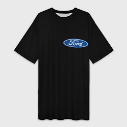 Женская длинная футболка FORD logo auto