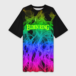 Футболка женская длинная Elden ring flame, цвет: 3D-принт