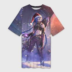 Футболка женская длинная Happy New Year Jinx, цвет: 3D-принт