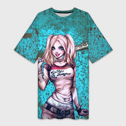 Женская длинная футболка Harley Quinn