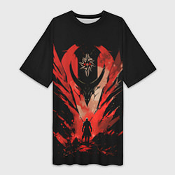 Футболка женская длинная Dragon age Inquisition art, цвет: 3D-принт