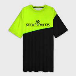 Футболка женская длинная New world geomerty, цвет: 3D-принт
