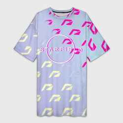 Футболка женская длинная Starfield x nfs, цвет: 3D-принт