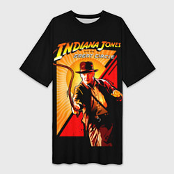 Футболка женская длинная Indiana Jones and the Great Circle, цвет: 3D-принт