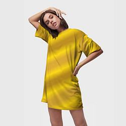 Футболка женская длинная Золотой градиент, цвет: 3D-принт — фото 2