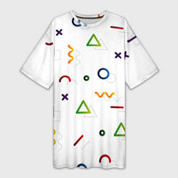 Женская длинная футболка Геометрический хаос