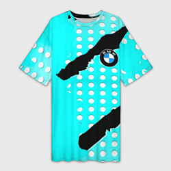 Женская длинная футболка BMW sport краски