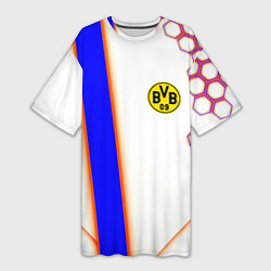 Футболка женская длинная Borussia geometry sport, цвет: 3D-принт