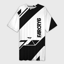 Женская длинная футболка Farcry6 геометрия полосы