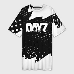 Футболка женская длинная Dayz геометрия краски, цвет: 3D-принт