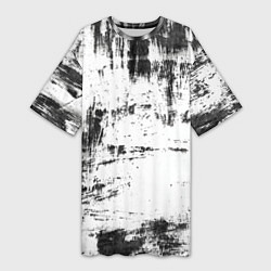 Женская длинная футболка Color black and white