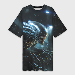 Футболка женская длинная Чужой космос, цвет: 3D-принт