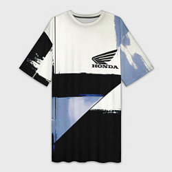 Футболка женская длинная Honda логотип, цвет: 3D-принт