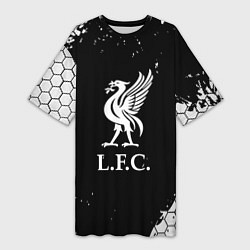 Футболка женская длинная Liverpool hexagon, цвет: 3D-принт